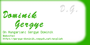 dominik gergye business card